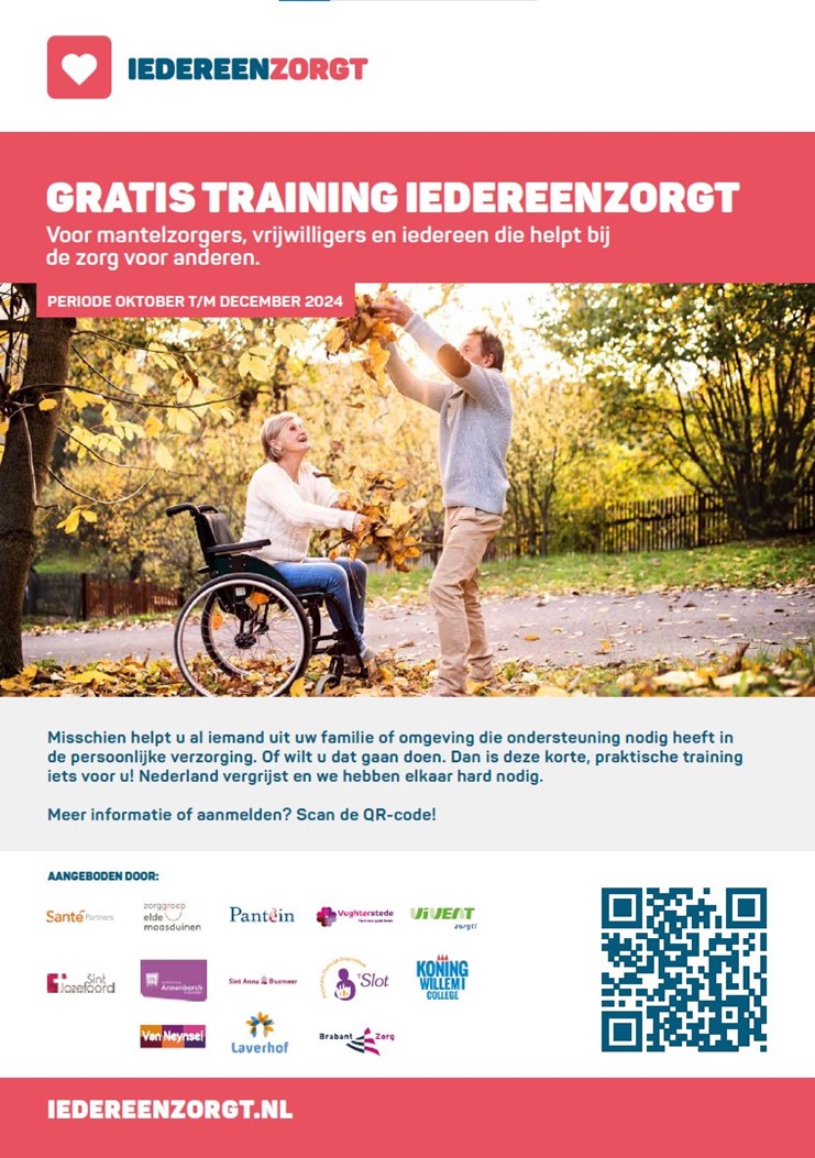 Herfstposter training IedereenZorgt oktober tot en met december 2024